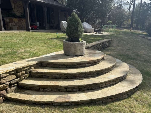 Stairstep Retaining Wall